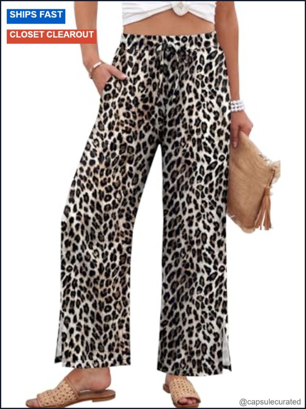 Wide Leg Palazzo Lounge Pants with Pockets and Drawstring Waist